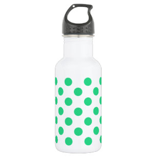 Green and white polka dots 532 ml water bottle
