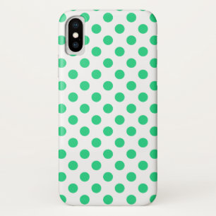 Green and white polka dots Case-Mate iPhone case