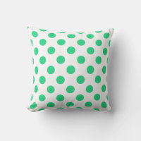 Green and white polka dots