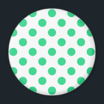 Green and white polka dots magnet<br><div class="desc">Green and white polka dots</div>