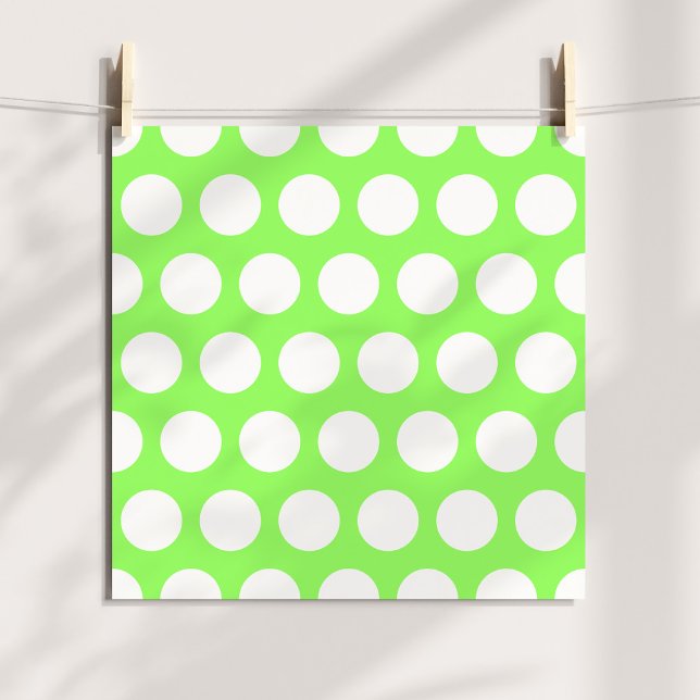 Green and White Polka Dots Photo Print (Green and White Polka Dots Photo Print)