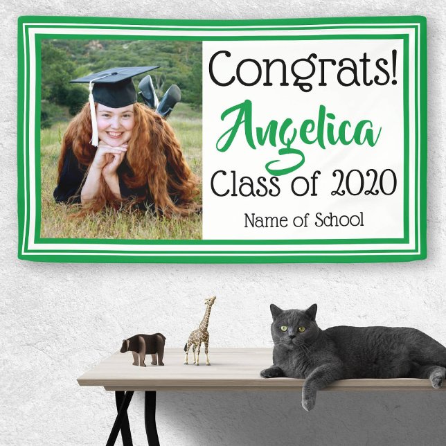 Green and White School Colours Photo Banner (Creator Uploaded)