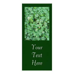 Green and White Shamrocks 'Customisable Rack Card