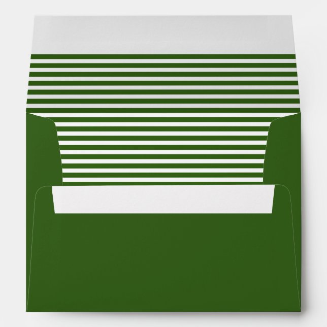 Green and White Striped  Envelope (Back (Bottom))