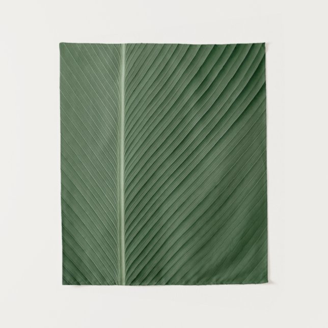 Green and white striped textile tapestry (Front)