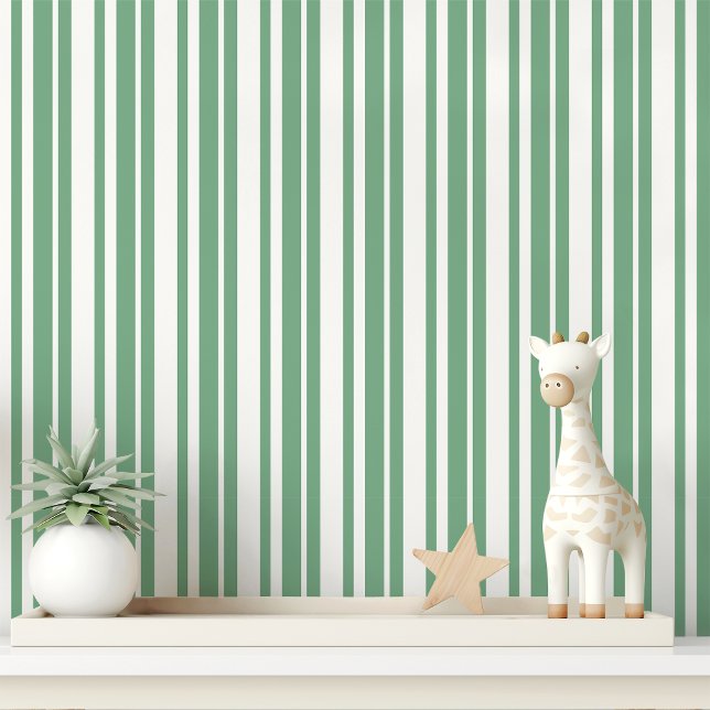 Green and White Striped Wallpaper (Creator Uploaded)
