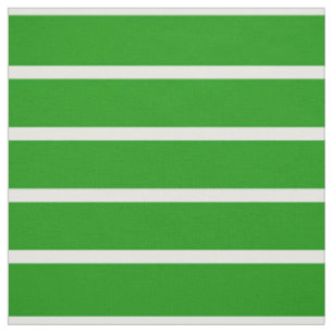 Green and White Stripes Design Fabric