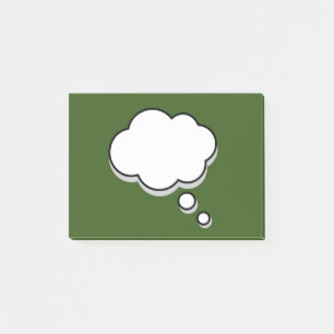 Green and White Talk Bubble Personalised Name Post-it Notes