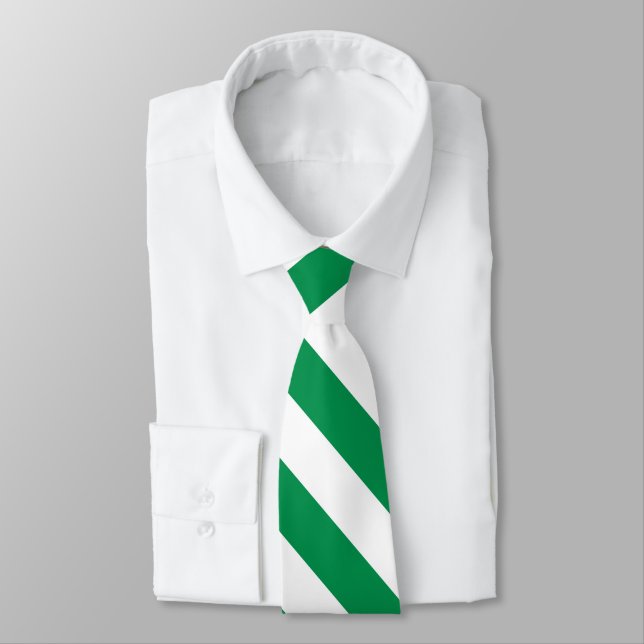 Green and White Tie (Tied)