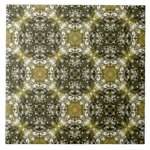 Green and White Urban Nature Pattern Tile
