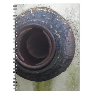 green and white vintage truck gas spiral notebook