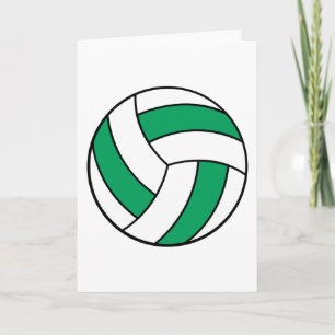 green and white volleyball card