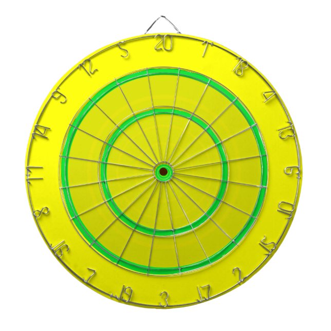 Green and Yellow Bright Custom Dart Board (Front)
