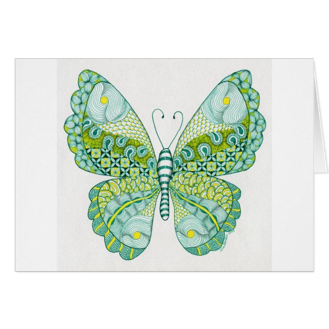 Green and Yellow Butterfly (Front Horizontal)