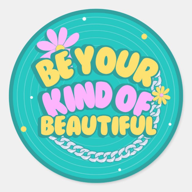 Green And Yellow Creative Retro Quotes Classic Round Sticker (Front)