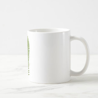Green and Yellow Fern Leaf Botanical Illustration Coffee Mug