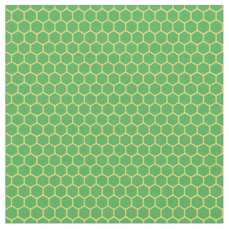 Green and yellow honeycomb style fabric