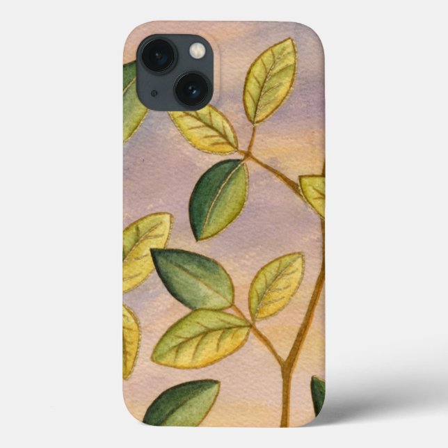 Green and Yellow Leaves on Sunset Background Case-Mate iPhone Case (Back)