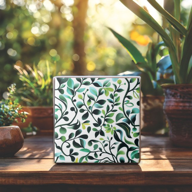 Green and Yellow Leaves Pattern Tile (Creator Uploaded)