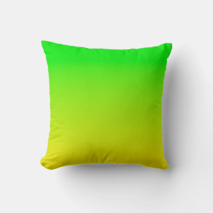 Green and yellow neon gradient cushion