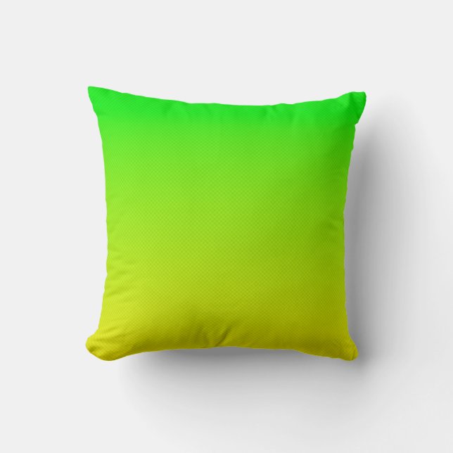 Green and yellow neon gradient cushion (Front)