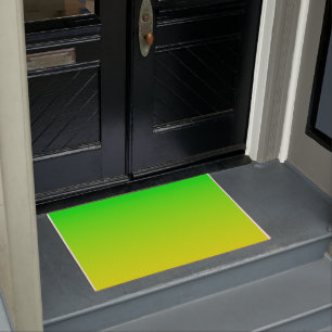 Green and yellow neon gradient doormat