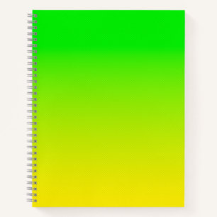 Green and yellow neon gradient notebook