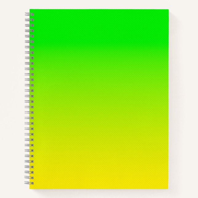 Green and yellow neon gradient notebook (Front)