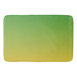 Green and yellow ombre bath mat