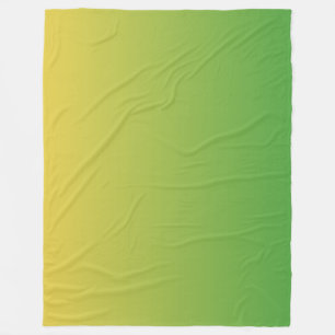 Green and yellow ombre fleece blanket
