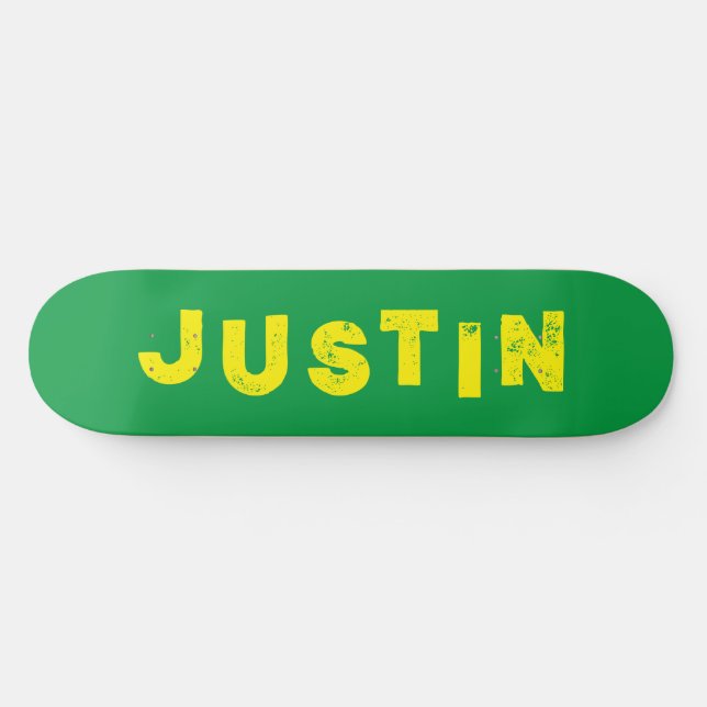 Green and yellow skateboard solid color (Horz)