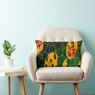 Green and Yellow Spanish Mosaic Lumbar Cushion
