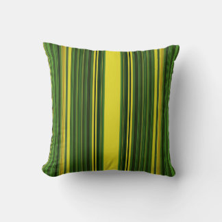 Green and Yellow Stripes (fig) Cushion