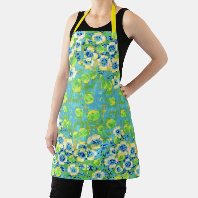 Green and Yellow Summer Apron (Insitu)
