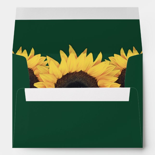 Green and Yellow Sunflower Envelope (Back (Bottom))
