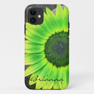 Green and Yellow Sunflower iPhone 5 Case