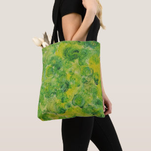 Green and Yellow Swirls Tote Bag
