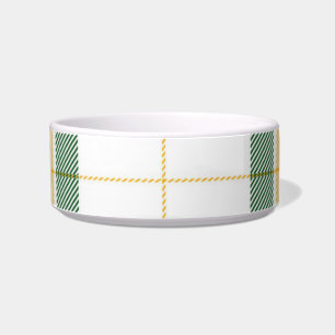 Green and yellow tartan Medium Pet Bowl