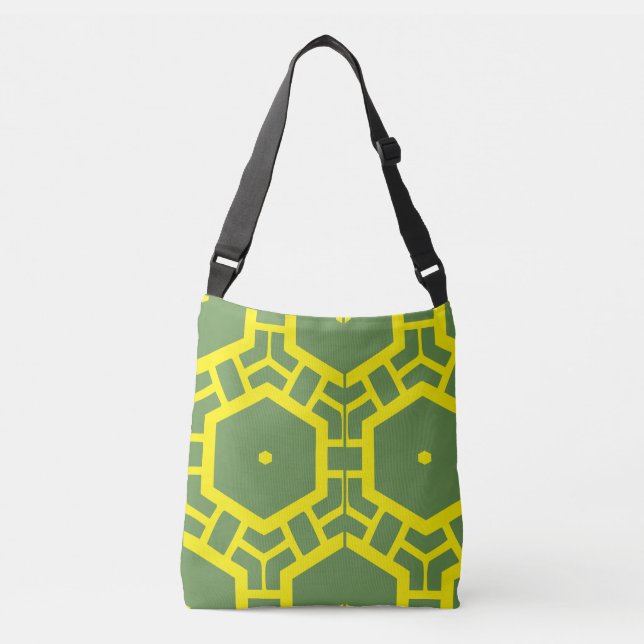 GREEN AND YELLOw tote bag (Front)