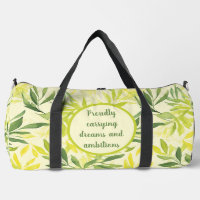 Green and Yellow Watercolor Leaf Pattern