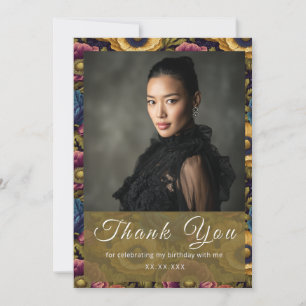 Green Anemones Garden 30Th Birthday Trendy Thank You Card