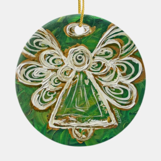 Green Angel Ornament (Front)
