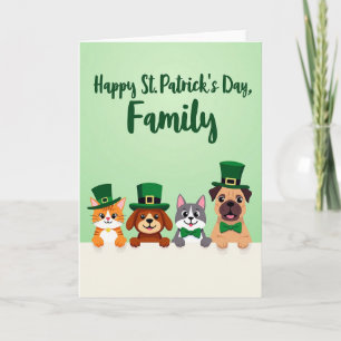 Green Animal Friends Holiday Card
