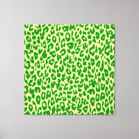 Green Animal Print Skin Of Leopard - Fine Art