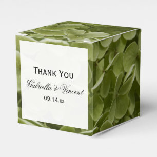 Green Annabelle Hydrangea Floral Wedding Favour Box