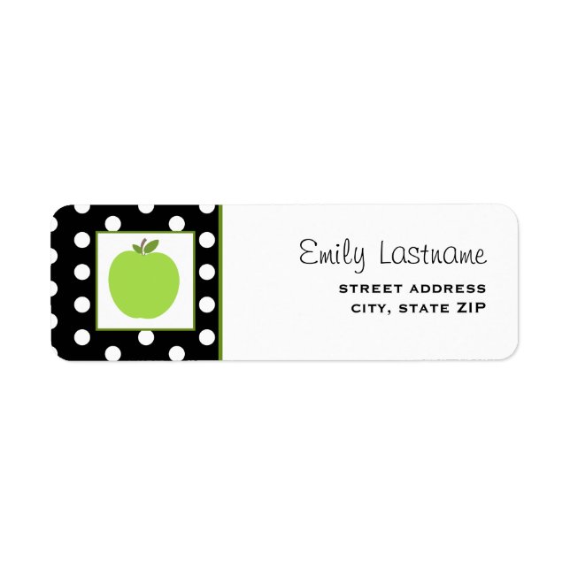 Green Apple / Black With White Polka Dots (Front)