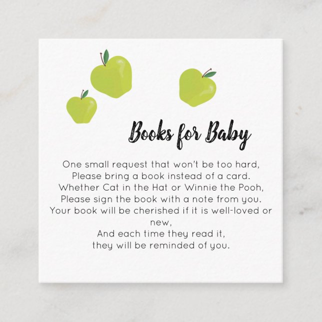 Green Apple Books for Baby Enclosure Card (Front)