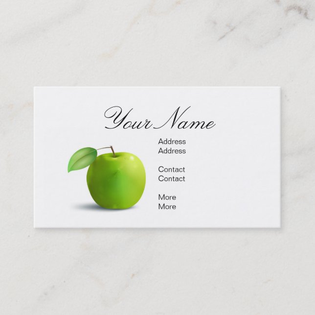 Green Apple Business Card (Front)