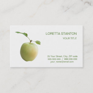 Green apple business card