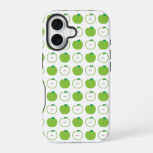 Green Apple Candy Pattern iPhone 16 Case